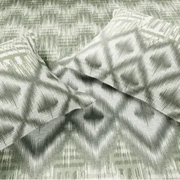 SPACES Linear Traced Auburn 144 TC Cotton Geometric Design Soft Bedsheet with 2 Pillow Covers image 4