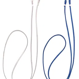 heddz Soft Leather Cord Spectacle Chain For Men (Set of 2) Grey and Royal Blue - Unisex Lanyard Chains And Spectacle Holders - Leather Eye Glasses Chain Eyeglass Holders image 1