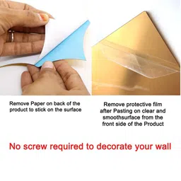 VAH Kya Bat Hai !! 14Pcs Yellow Moon Star Galaxy Mirror Stickers for Wall image 3