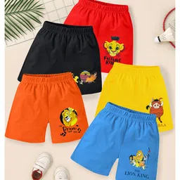 KUCHIPOO Pack Of 5 Disney Featuring The Lion King Printed Shorts - Multi Colour-picture-29