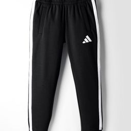ADIDAS KIDS Cotton Knit Full Length Track Pant with Tape Detailing - Black-picture-20