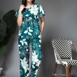 ETC Women Floral Printed Pure Cotton Night suit-picture-35