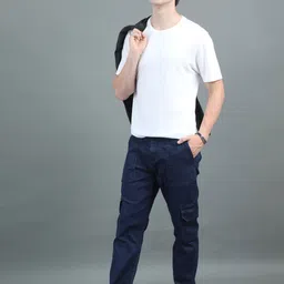 PAUL STREET Men Relaxed Fit High-Rise Light Fade Stretchable Jeans image 5