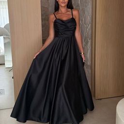 JC Mode Women Shoulder Straps Fit and Flare Maxi Dress-picture-31