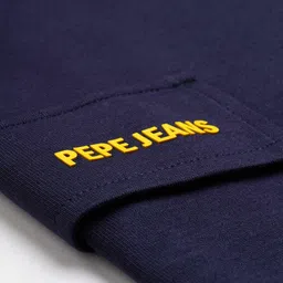 Pepe Jeans Woven Ankle Length Washed Colour Trouser - Navy Blue image 4