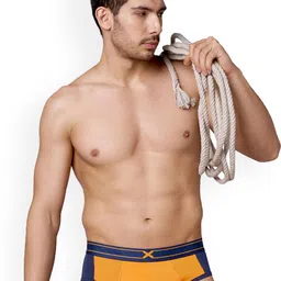 FRENCHIE Pack Of 2 Low-Rise Stretchable Basic Briefs - FR-MI-BF-GROVE-1X5-PO2-CBBLU-S image 5