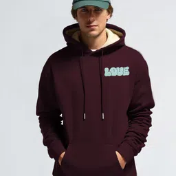 MaverIQ Men Printed Hooded Sweatshirt image 2