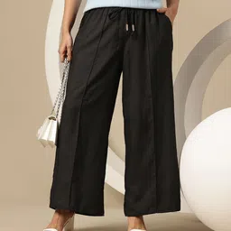 Sztori Women Plus Size Pleated Trousers-image-20