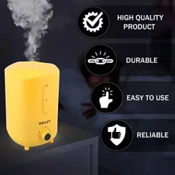 ORILEY Ultrasonic Cool Mist Humidifier 2.3 L Capacity 18 W Corded Electric Solid Yellow, 2111A image 3