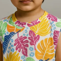 YK kids Printed Top with Shorts image 4