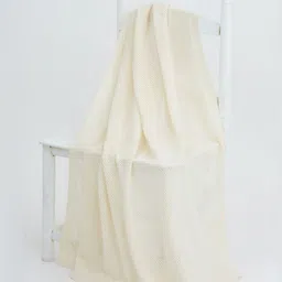 THE BABY TRUNK Cream-Coloured Ivory Dots Organic Cotton Mild Winter Single Bed Blanket-image-75
