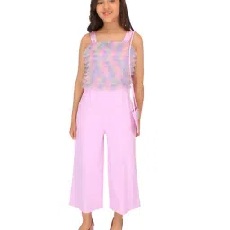 Cutecumber Kids Light Purple Solid  Jumpsuit-picture-14