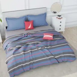 Nautica Hampton Blue & Red 100% Cotton 210 TC 150 GSM Double Comforter-picture-14