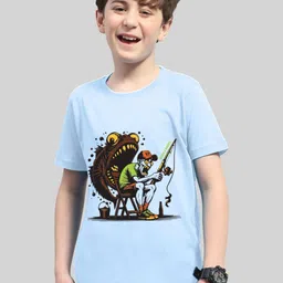 Kiddy Viddy Boys Graphic Printed Round Neck T-shirt-picture-35