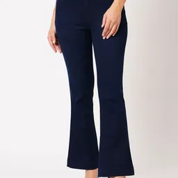 Kraus Jeans Women Flared High-Rise Light Fade Jeans-picture-29