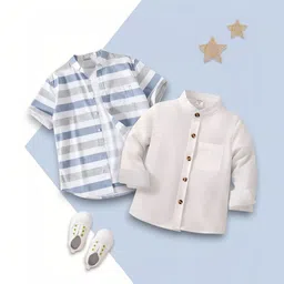 VANI COUTURE Boys Horizontal Stripes Striped Casual Shirt-picture-44