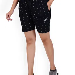 FEEL TRACK Women Pack of 2 Abstract Printed Shorts image 3