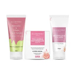 Glamveda Watermelon & Collagen Face Wash, Facial Kit and Peel Off Mask Combo-image-7