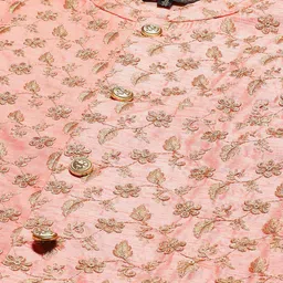 SOJANYA Men Black Ethnic Motifs Chikankari Pure Cotton Kurta with Churidar & Nehru Jacket image 3