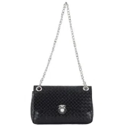 Toteteca Black Textured Medium Sling Handbag-picture-35