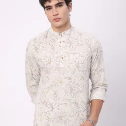 VASTRADO Men Floral Printed Kurta-picture-40