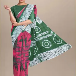 Pinkcity Trade World Green Pure Cotton Ikat Sarees-picture-13