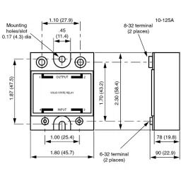 SENSATA/CRYDOM Solid State Relay 1 Series 25 A Load Panel Mount 280 V rms 32 Control, D2425PG image 5