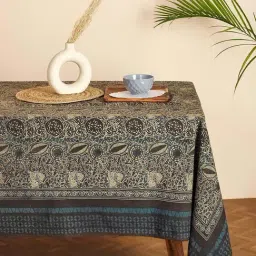 fabindia home Fabindia Multicolor Cotton 116 TC 163 GSM 4 Seater Table Cover-picture-12