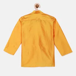 THANGAMAGAN Boys Orange Art Silk Kurta image 2