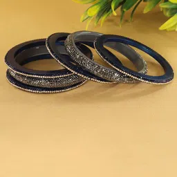 ZULKA Set Of 6 Lac Stone Studded Kada Bangles-picture-27