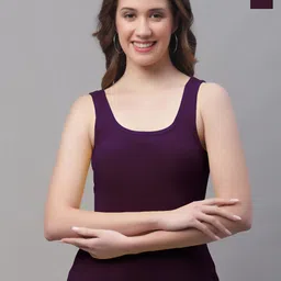 Friskers Purple Cotton Tank Top-image-37