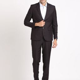 Turtle Checked Tailored-Fit Single-Breasted Two-Piece Suit-picture-41