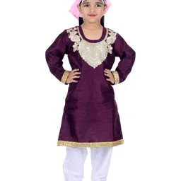 Itsmycostume Kashmiri Dress Theme Costume Set -  Wine & White-picture-25