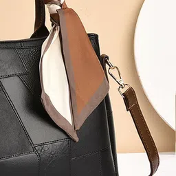 StyleCast Women Textured Structured Handheld Bag image 2