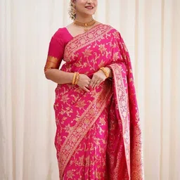 BerMondsey Woven Design Zari Banarasi Saree-picture-54