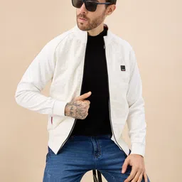 Status Quo Men Mock Collar Front-Open Sweatshirt image 4