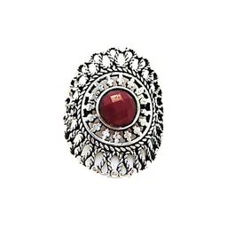 Muccasacra Women Sterling Silver Stone Detail Finger Ring-picture-33