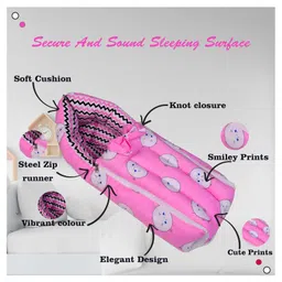 Babytoons Combo of Unisex Baby Sleeping Bag and Baby Sleeping Mattress with Net (Pink, 0-12 Months) image 5