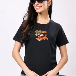 Moda Rapido Women Graphic Printed Round Neck Cotton T-shirt image 5