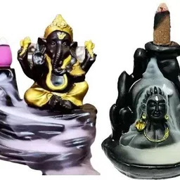 ytm statues smoke fountain Adiyogi and smoke fountain Blue Ganesha with 20 Dhoop Sandal cones-picture-25