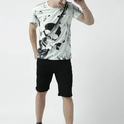 Huetrap Men Off-White Printed Round Neck T-shirt-picture-57