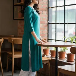AADVIKA Women Embellished Kurta image 4
