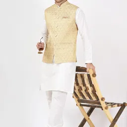 Badoliya & Sons Men Woven Design Nehru Jackets image 3