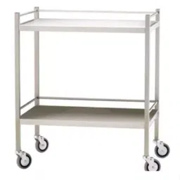 Welltrust Healthcare 45x60x82 cm Powder Coated Mid Steel 2 Shelves Instrument Trolley, WSH-1389-picture-38