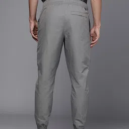 Nike Men Grey Brand Logo Embroidered Unlined Joggers image 2