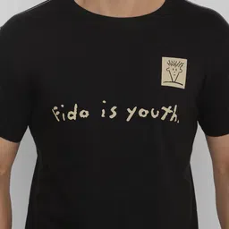 YAK YAK Men Black Printed Round Neck T-shirt image 4