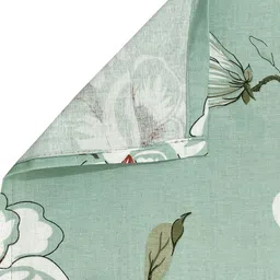 SWAYAM Ananda Green Floral Printed Pure Cotton 210 TC King Bedsheet Set 2.74 x 2.28m image 4