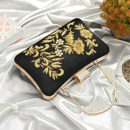 Toobacraft Floral Embroidered Envelope Clutch-image-7