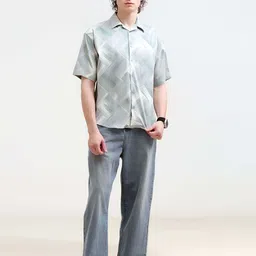 Estilocus Men Standard Oversized Fit Abstract Printed Cuban Collar Cotton Casual Shirt-image-70