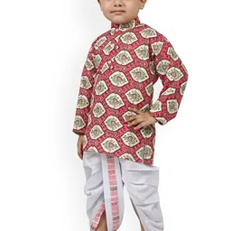 Kidotsav Boys Ethnic Motifs Printed Regular Kurta with Dhoti Pants image 4